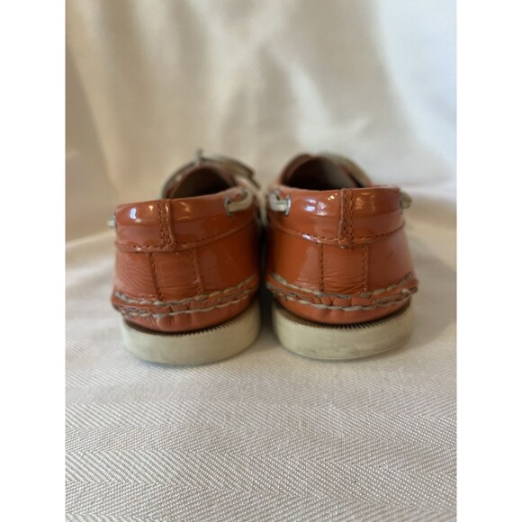 Sperry Top Sider Orange Patent Leather,‎ Women 6.5 Classic Boat Sperry is Back! - Picture 3 of 8